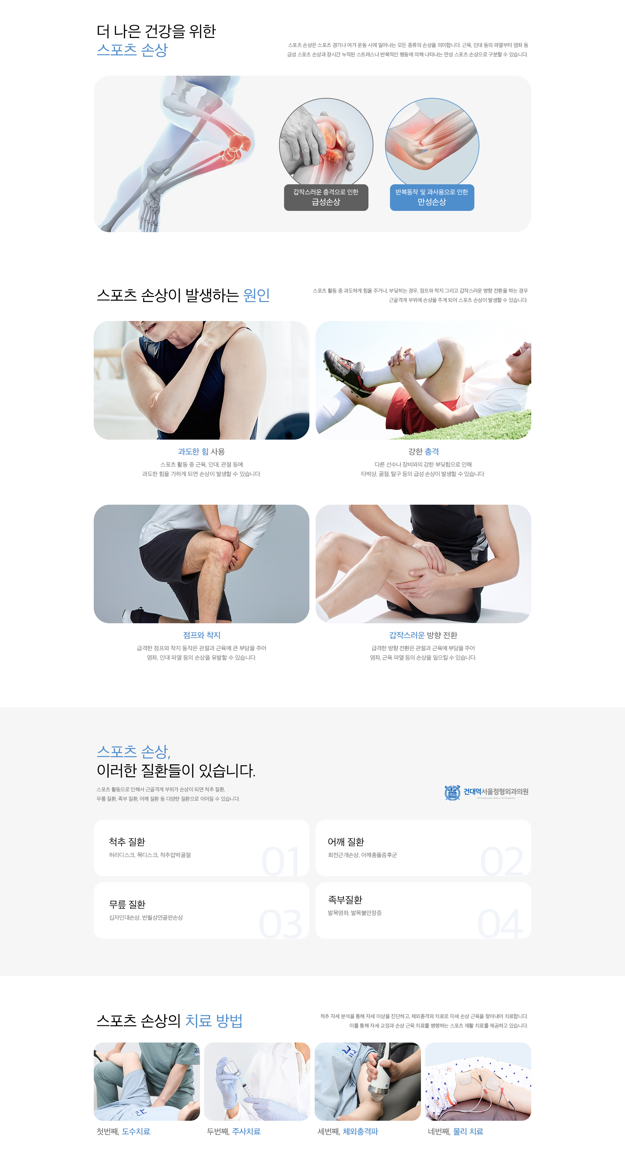 스포츠 손상 후 재활치료